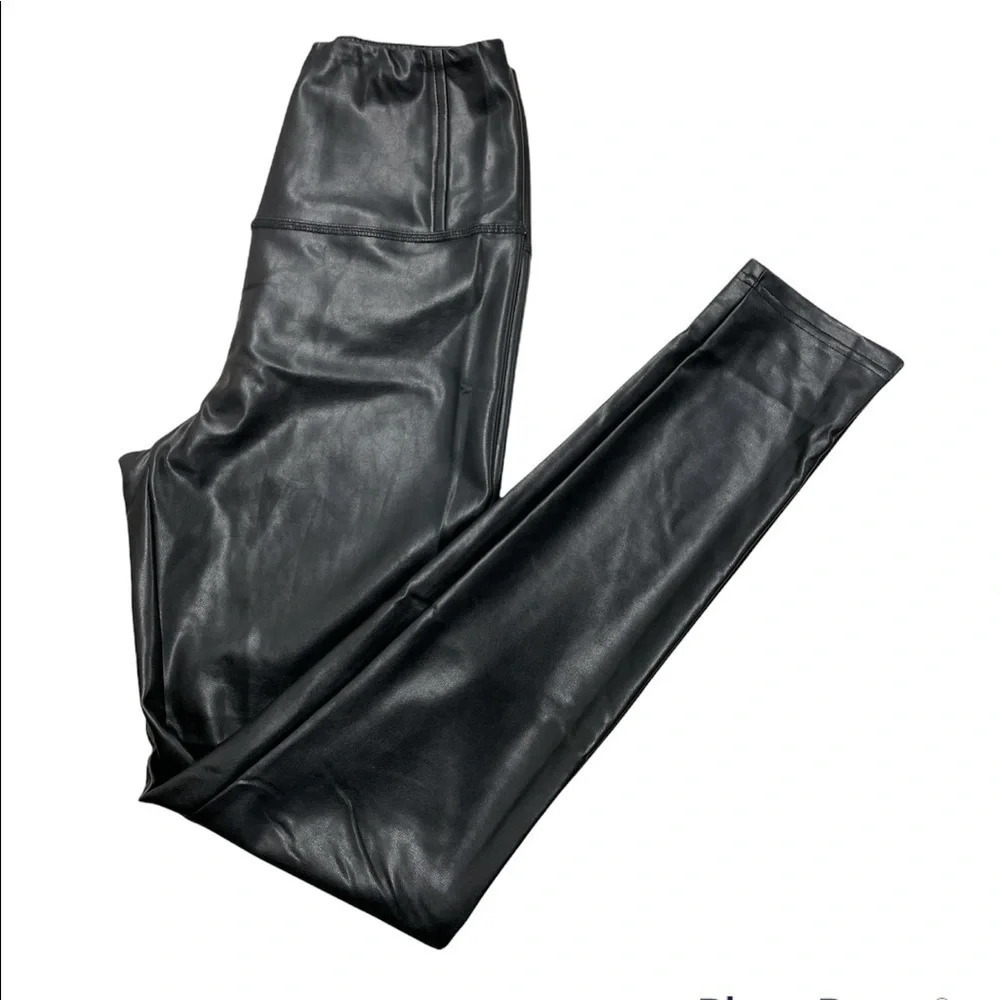 Priv black faux/vegan leather pants leggings skinny medium